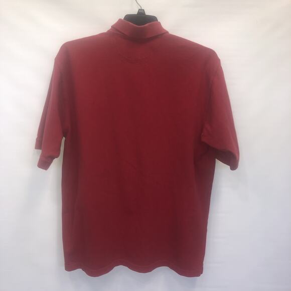 Reebok Button Up Adult XL Mens Red Short Sleeve Cotton Blend Polo - Picture 2 of 9